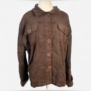 Roommates Chocolate corduroy brown‎ Jean Jacket size 2x